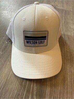 Wilson White 1914 Snapback Golf Hat NWOT